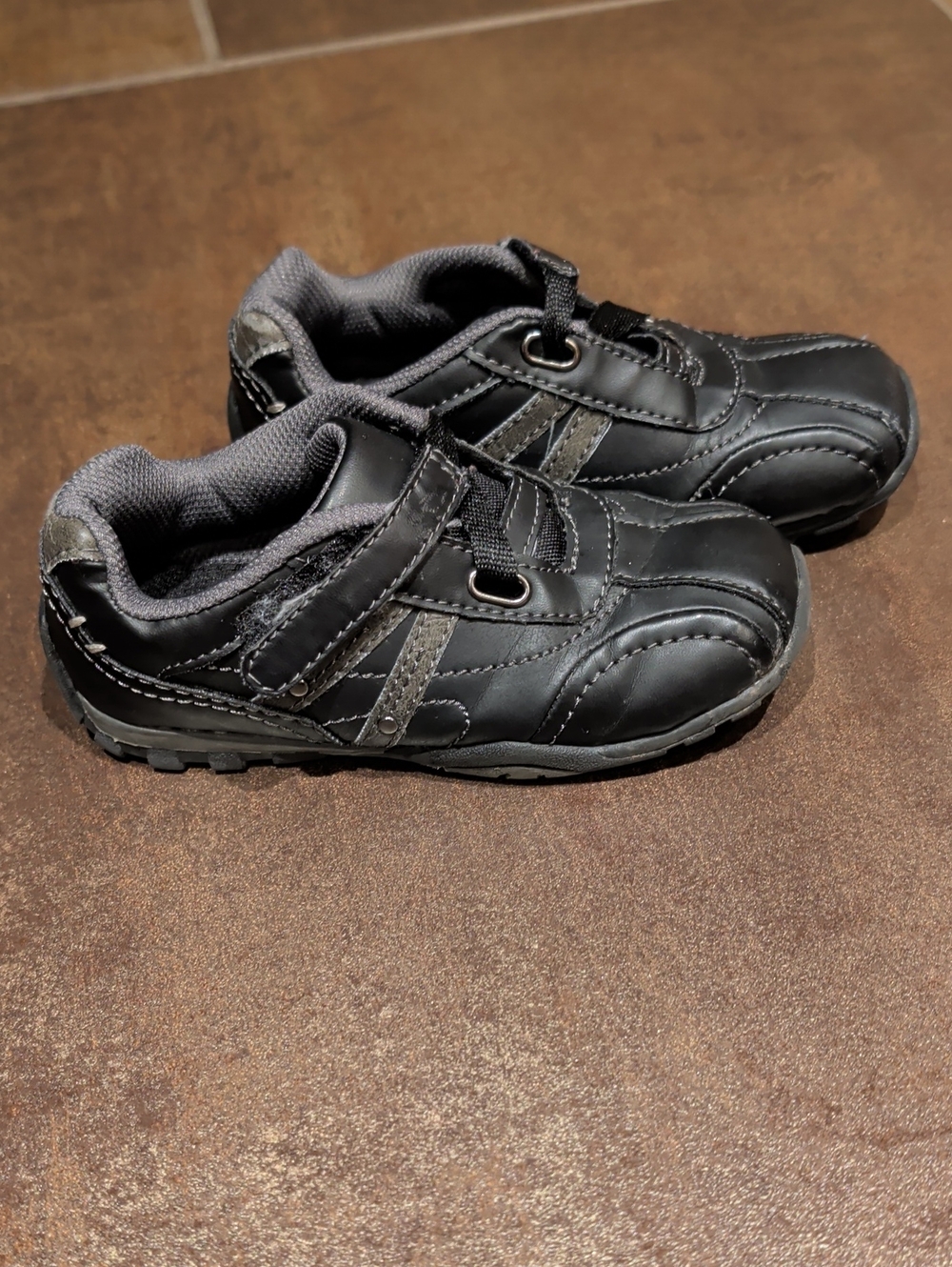 Sonoma Black Kids Sneakers with Gray Accents